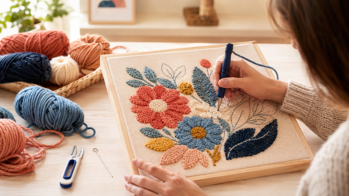 Comment faire du punch needle : guide pas à pas pour débutants