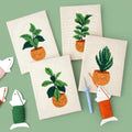 Coffret punch needle 4 pièces Earthy Greens