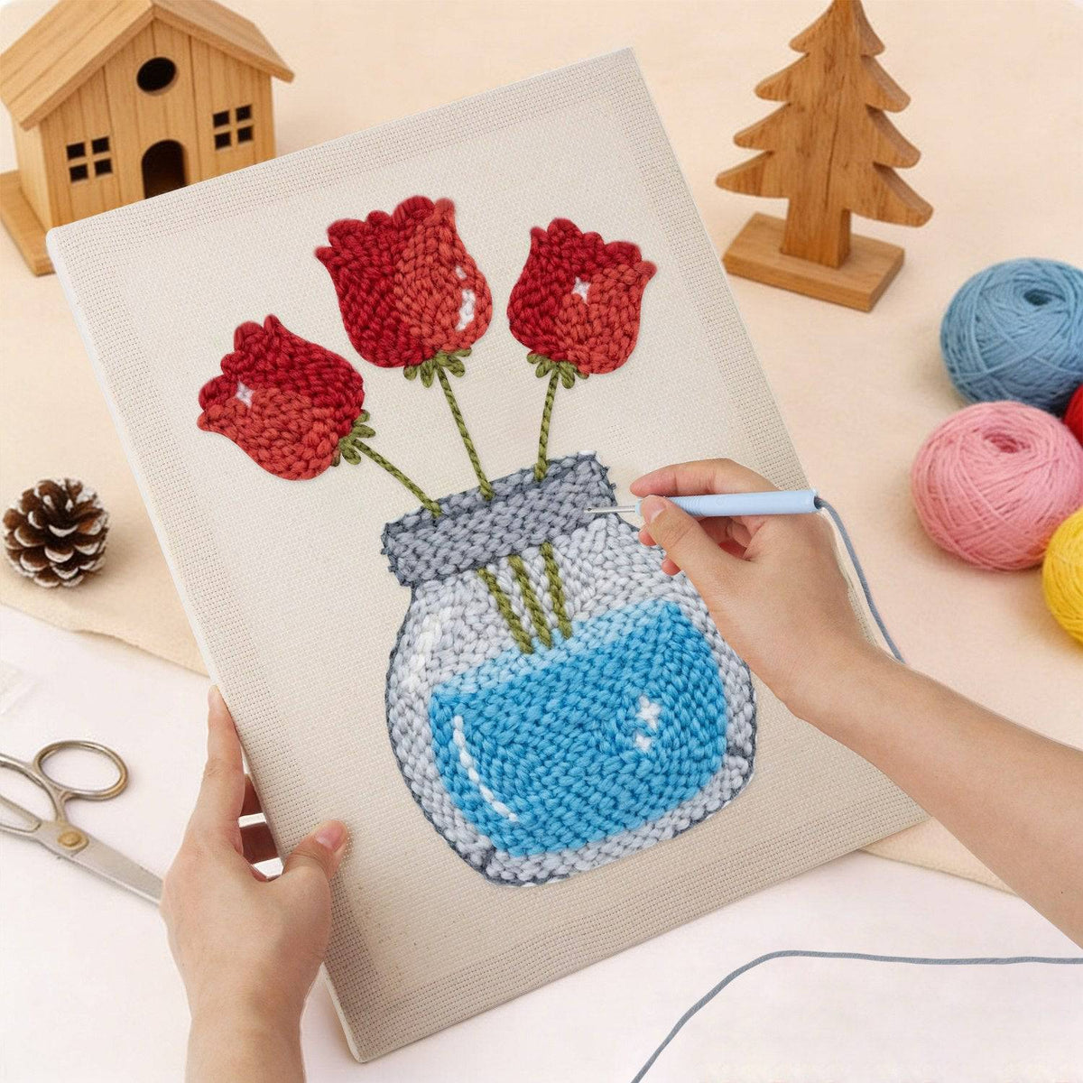 Kit punch needle Tulip Trio