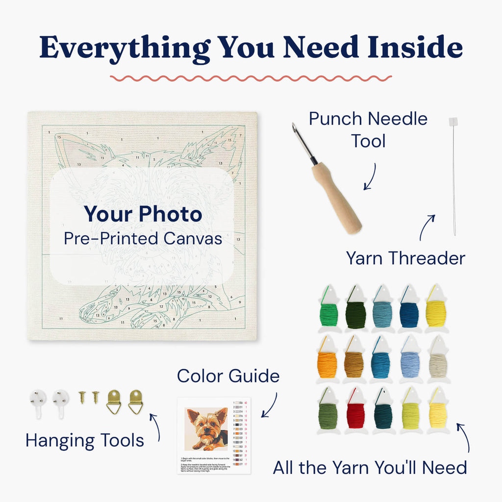 Kit punch needle animal personnalisé