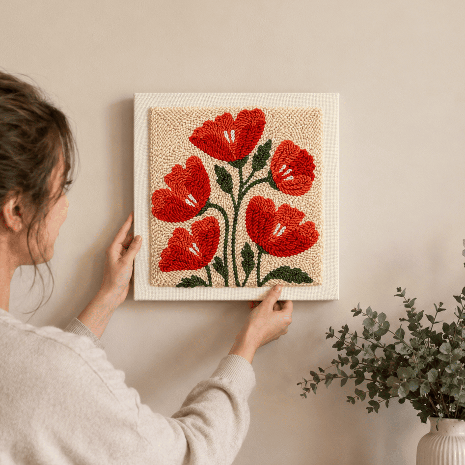 Kit punch needle Poppy Glow