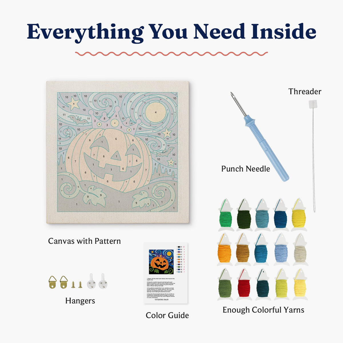 Kit punch needle Starry Pumpkin