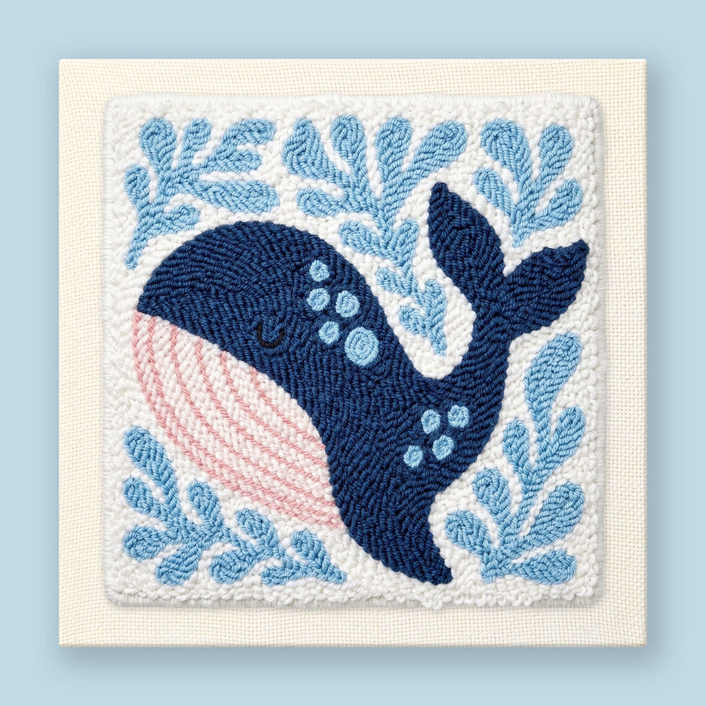 Kit punch needle Blue Whale
