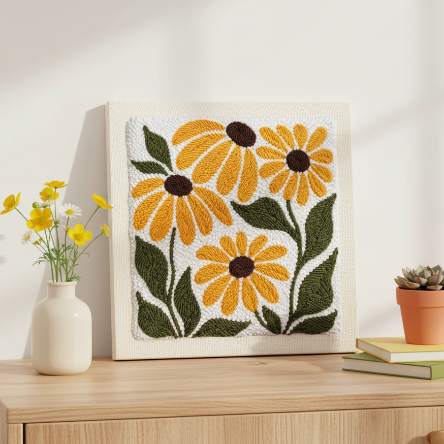 Kit punch needle Sun Daisy