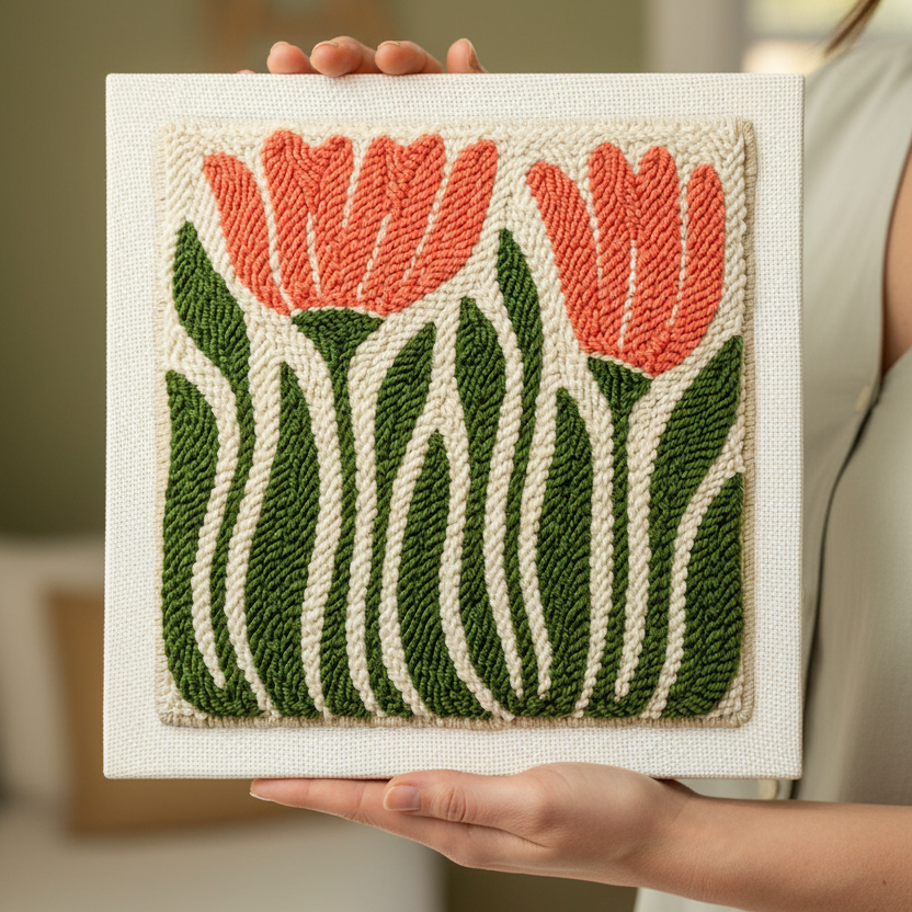 Kit punch needle Tulip Pair