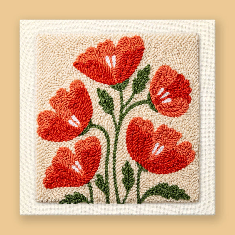 Kit punch needle Poppy Glow