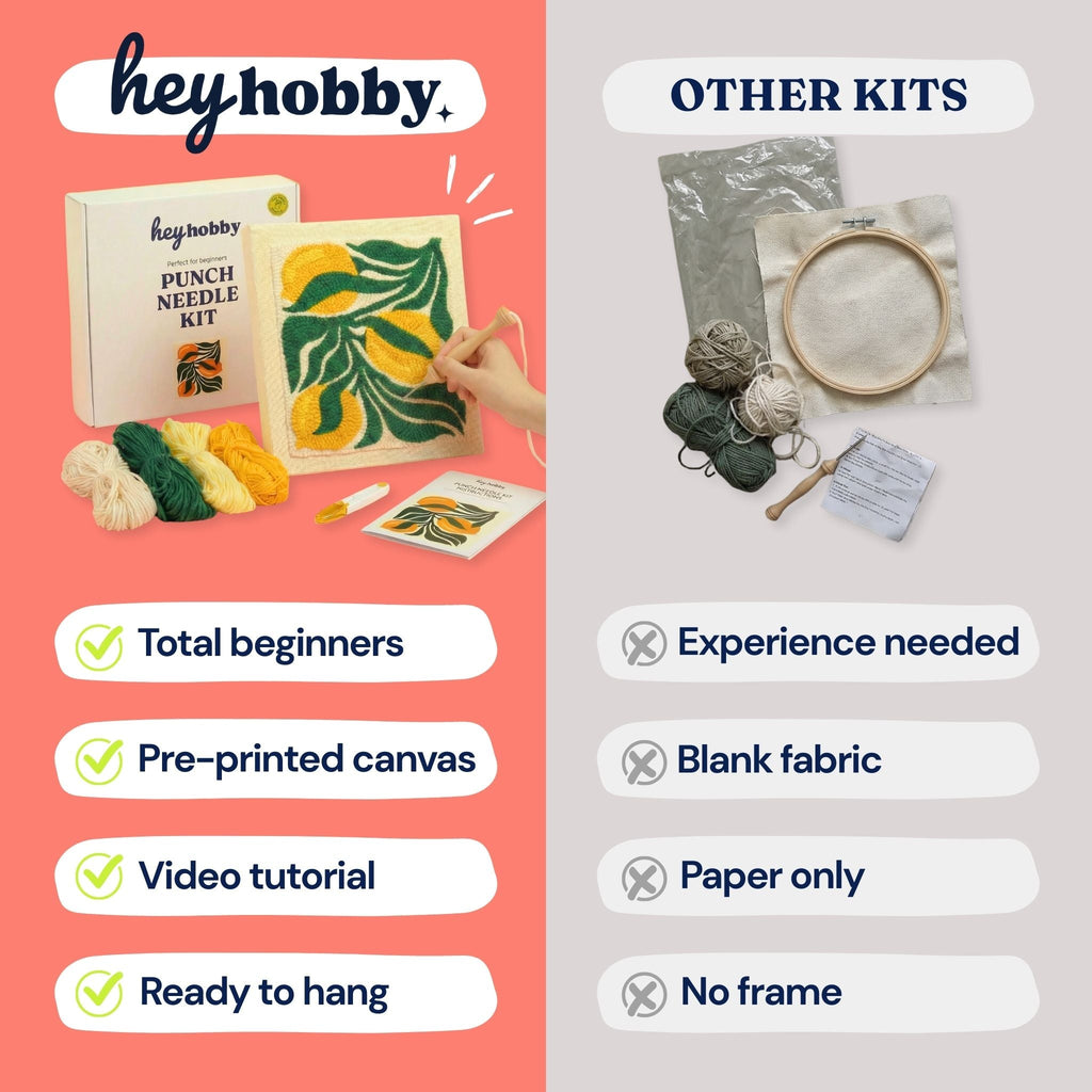 Kit punch needle Happy Corgi