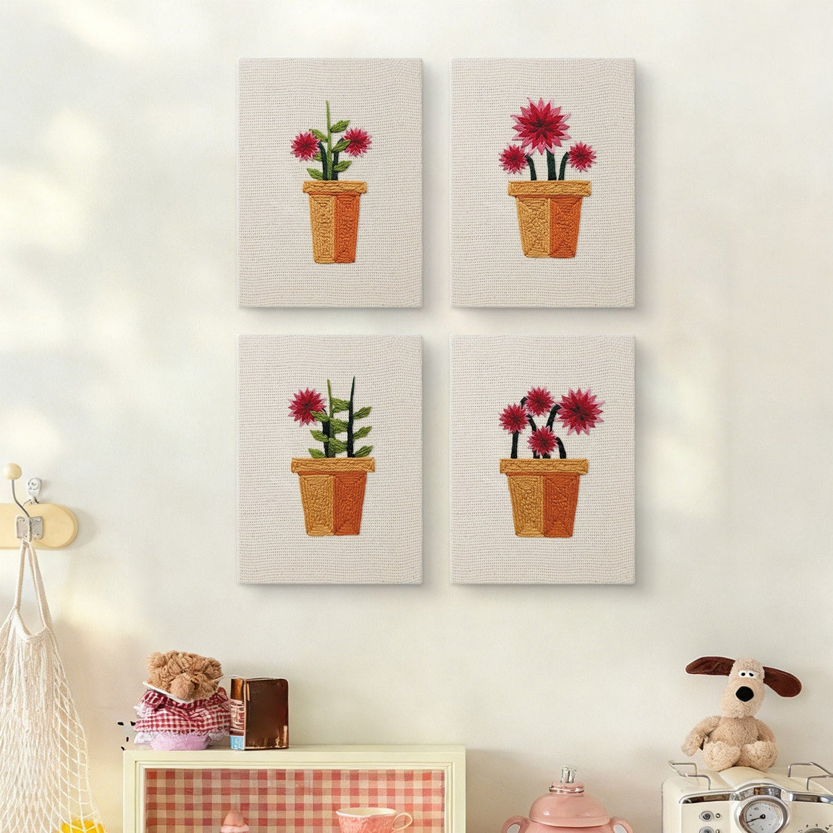 Coffret punch needle 4 pièces Floral Serenity