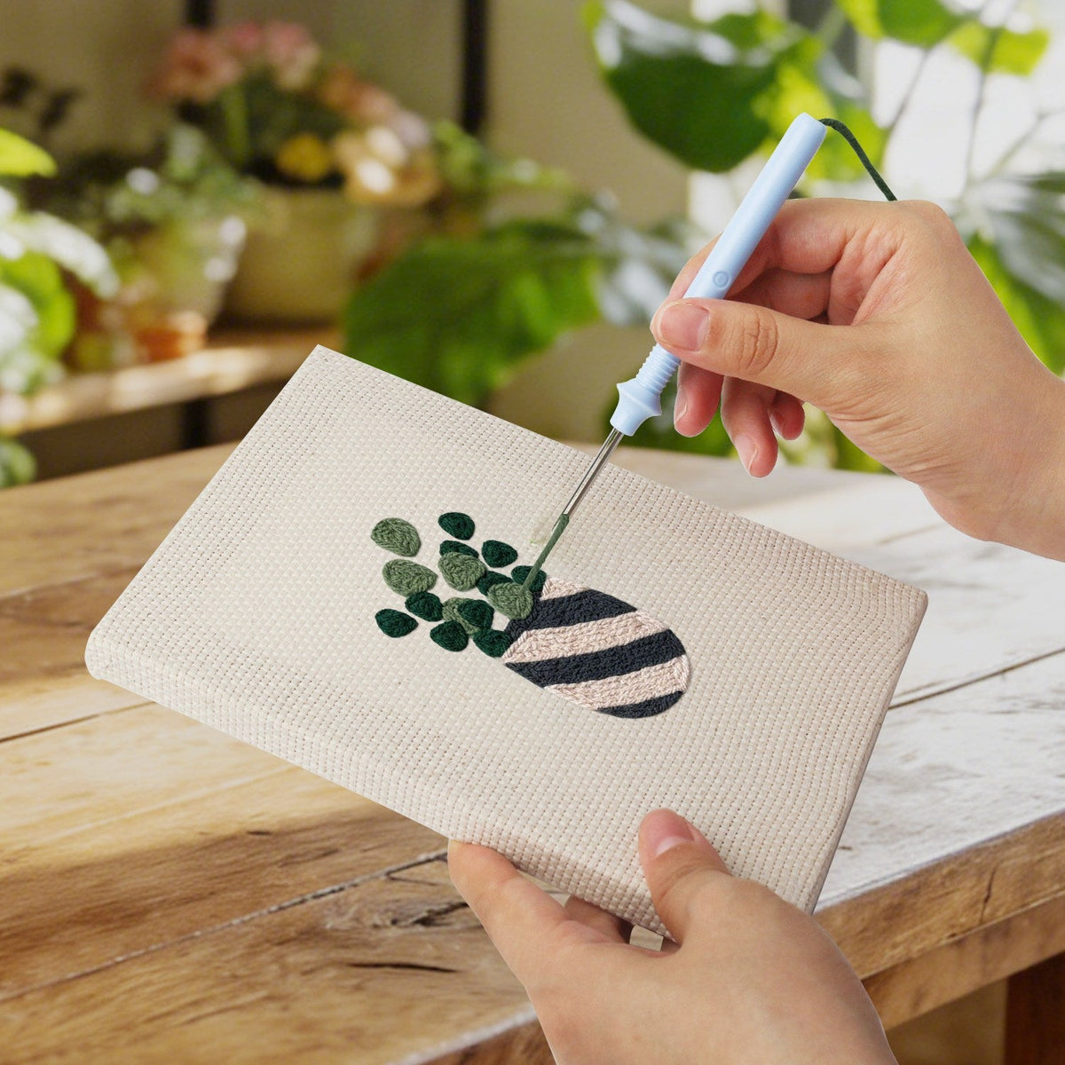 Coffret punch needle 4 pièces Plant Harmony
