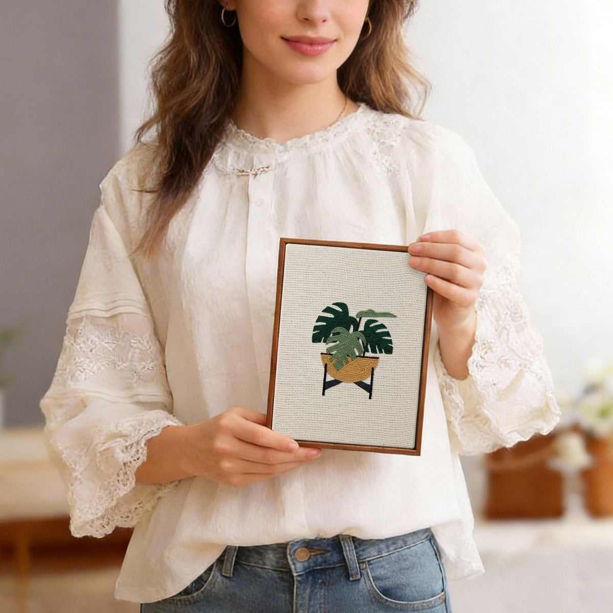 Coffret punch needle 4 pièces Plant Harmony