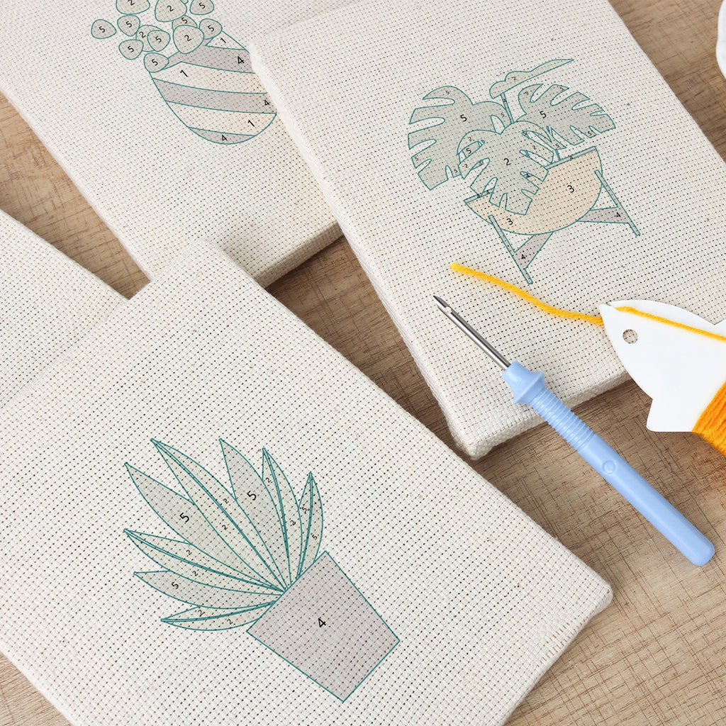 Coffret punch needle 4 pièces Plant Harmony