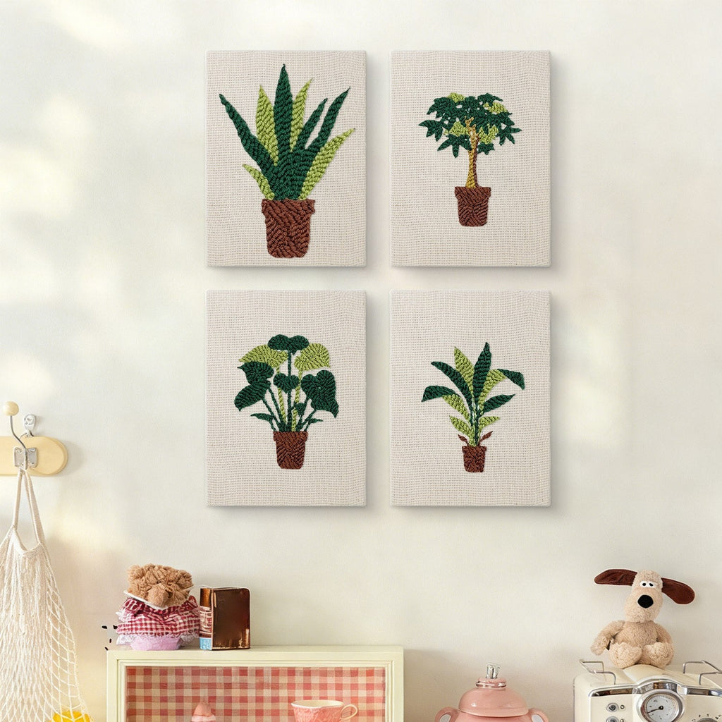 Coffret punch needle 4 pièces Serene Foliage