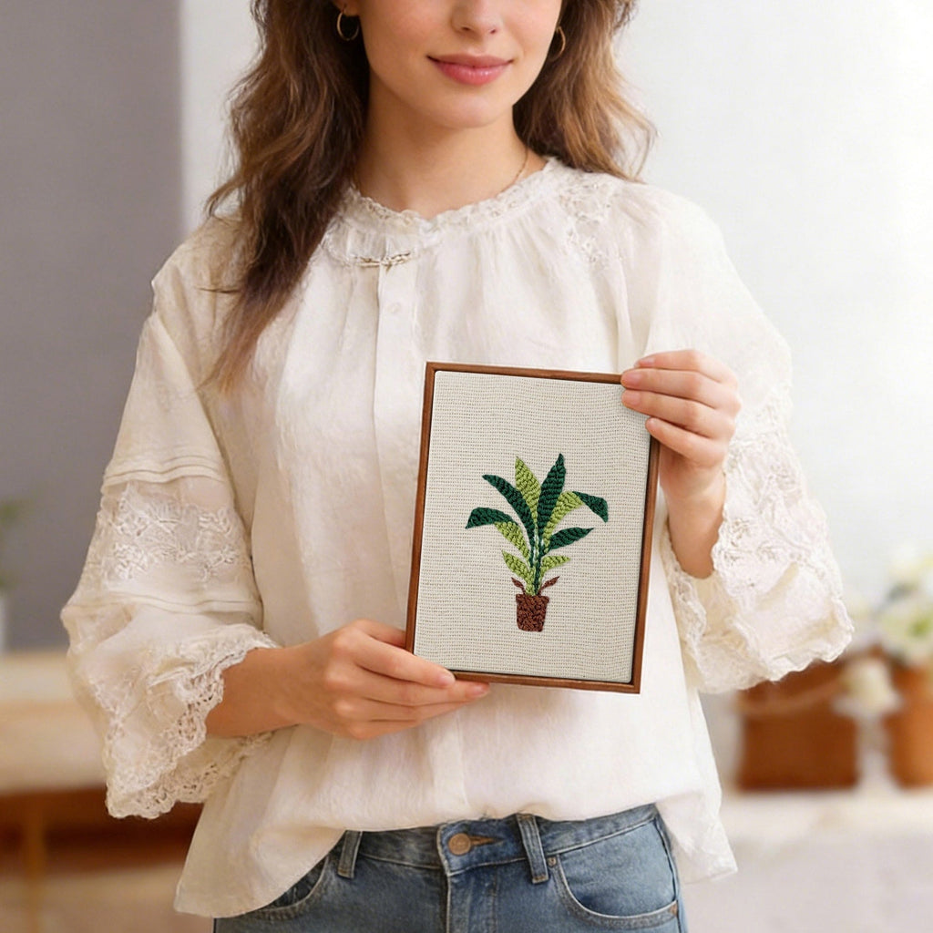 Coffret punch needle 4 pièces Serene Foliage