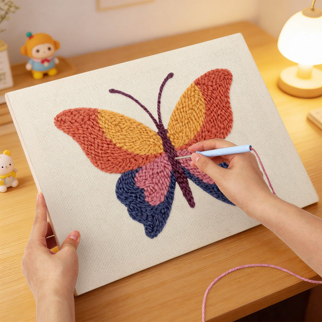 Kit punch needle Butterfly Whimsy