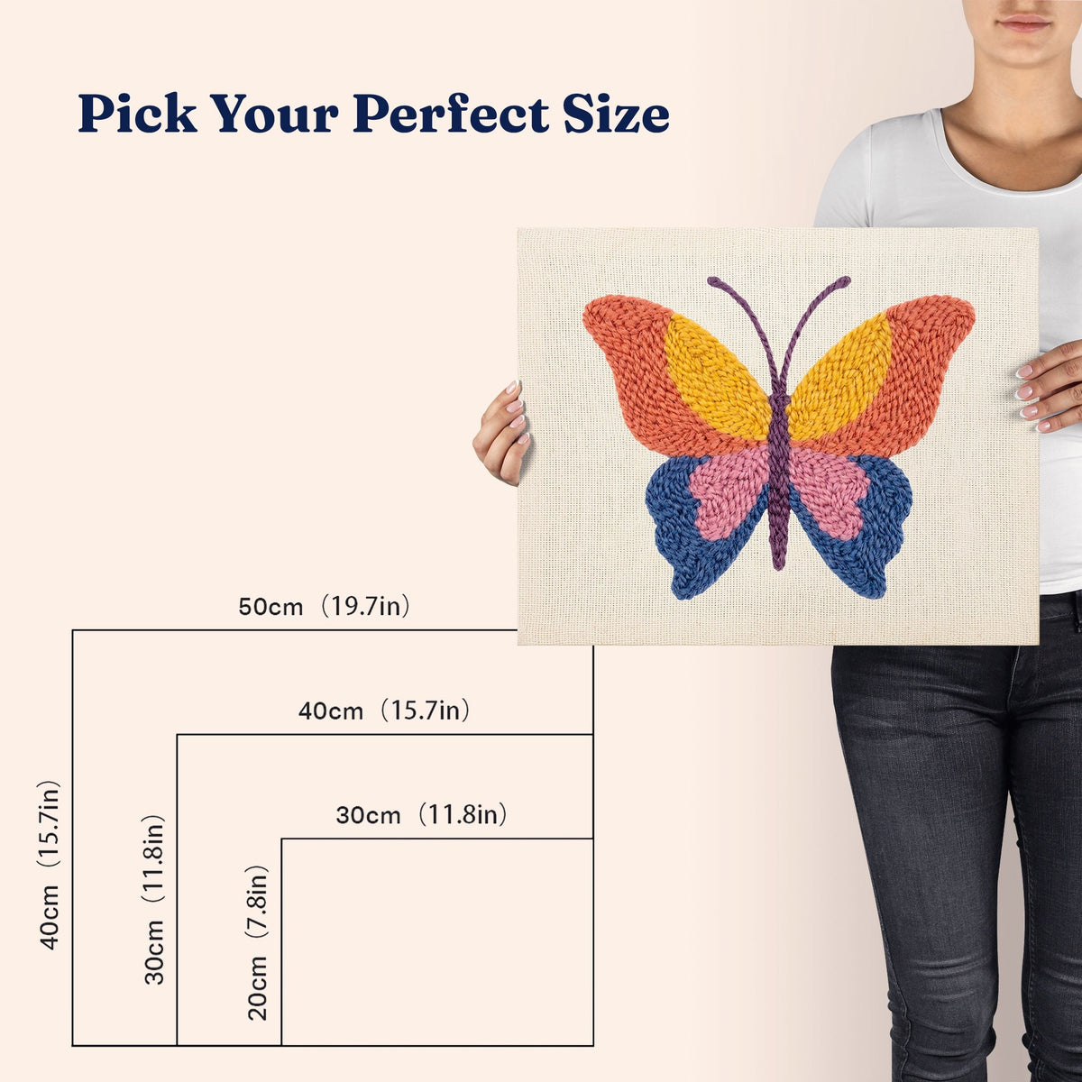Kit punch needle Butterfly Whimsy