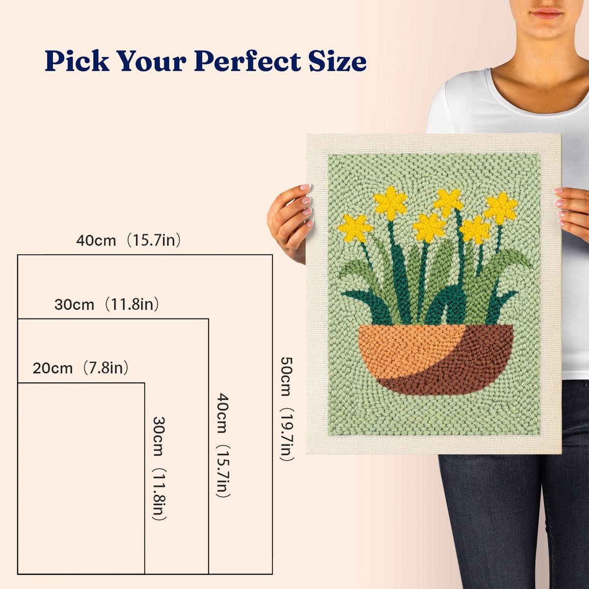 Kit punch needle Spring Daffodils