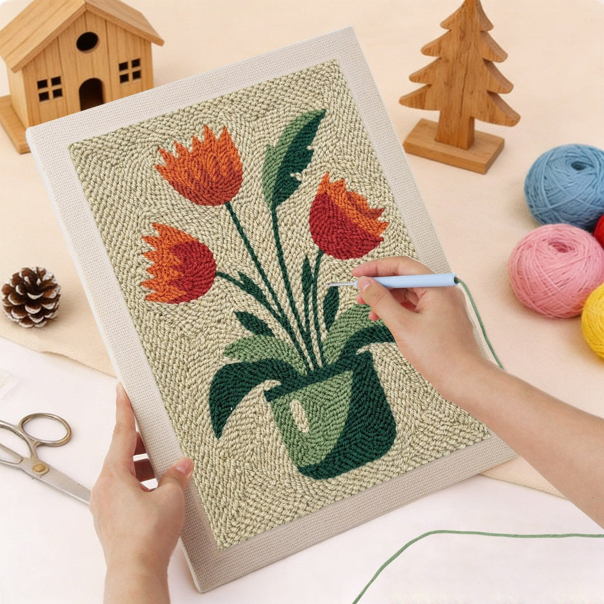 Kit punch needle Tulip Delight