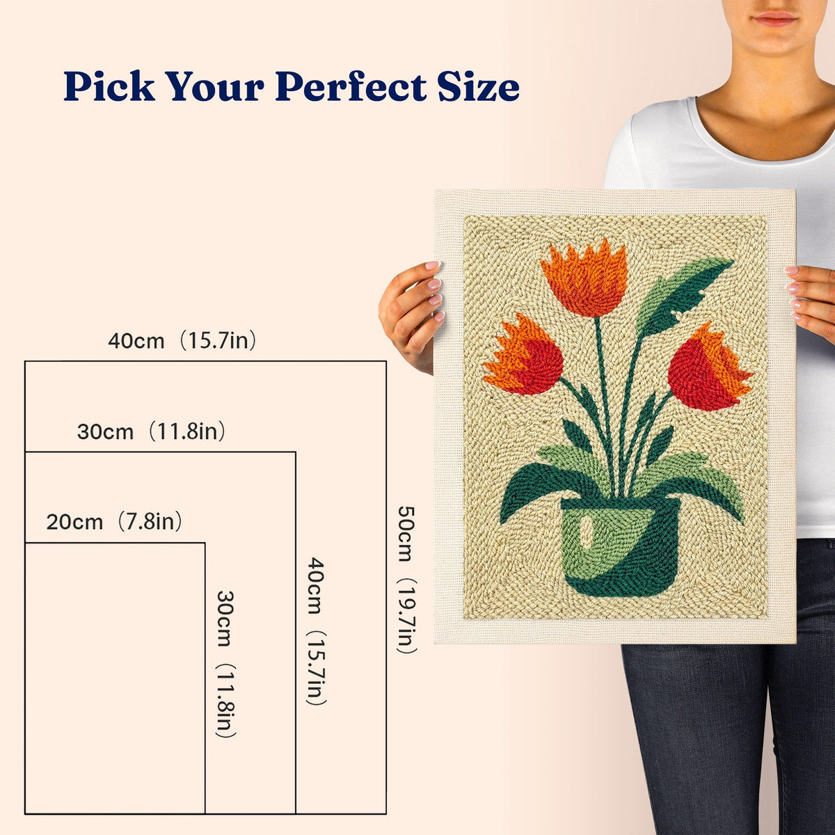 Kit punch needle Tulip Delight