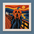 Kit punch needle Screaming Pumpkin
