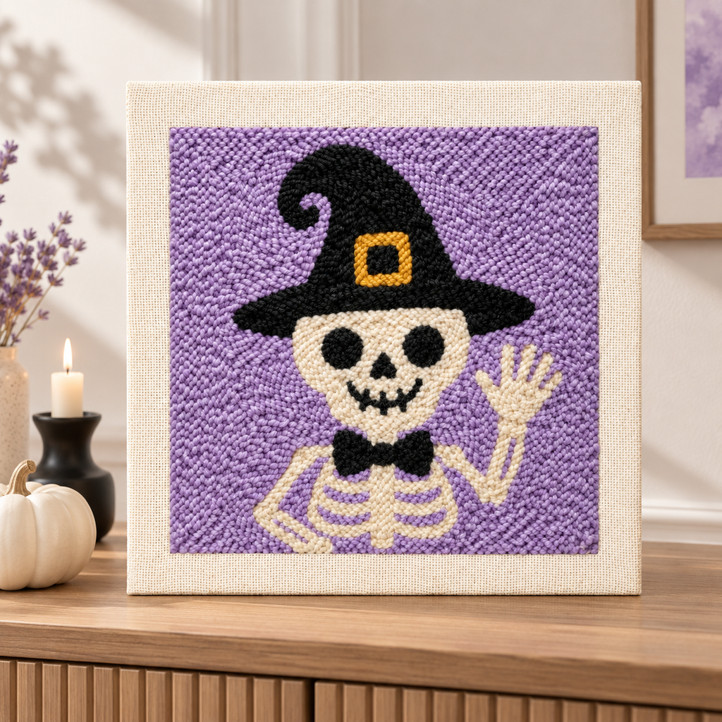 Kit punch needle Dapper Skeleton