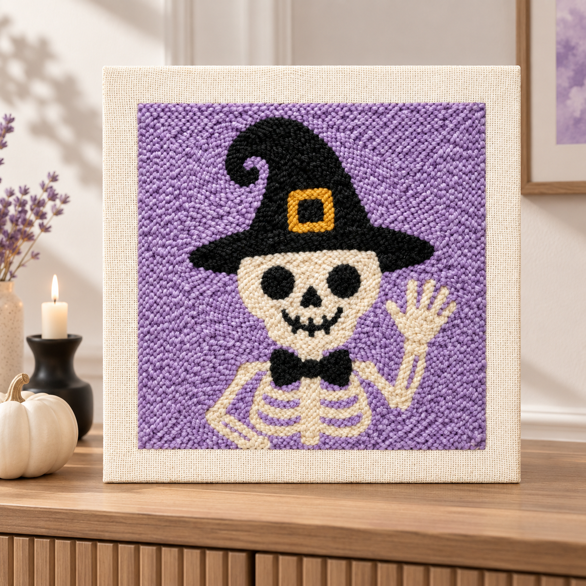 Kit punch needle Dapper Skeleton