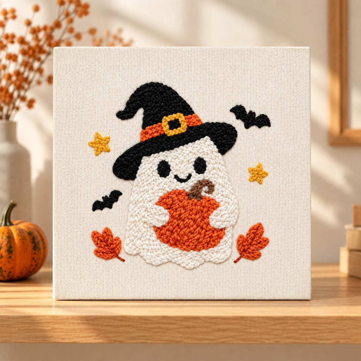 Kit punch needle Ghost Pumpkin