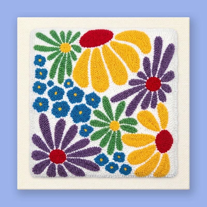 Kit punch needle Flower Power