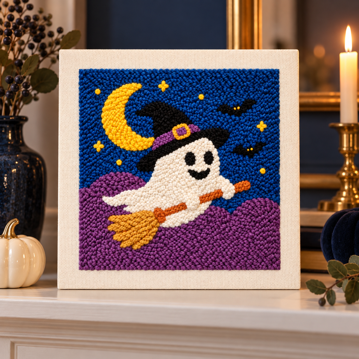 Kit punch needle Broom Ghost