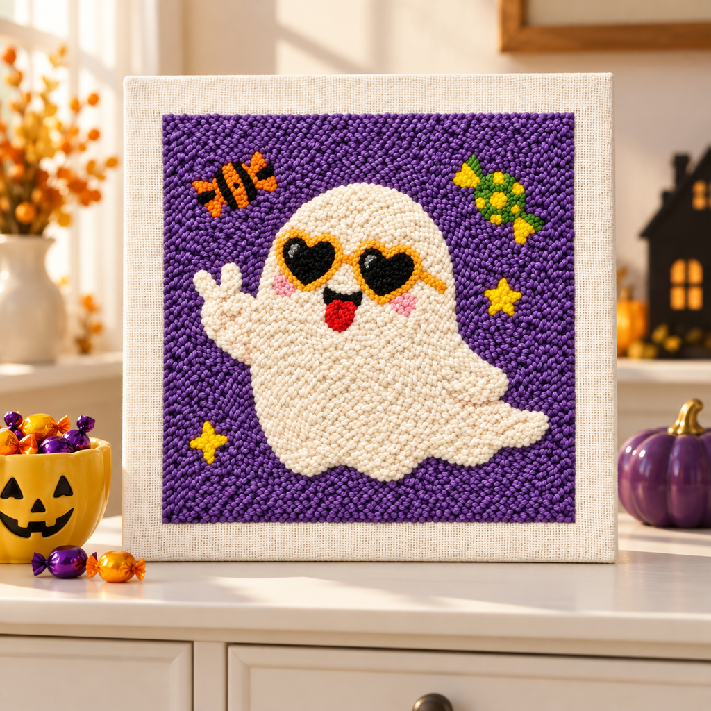 Kit punch needle Groovy Ghost