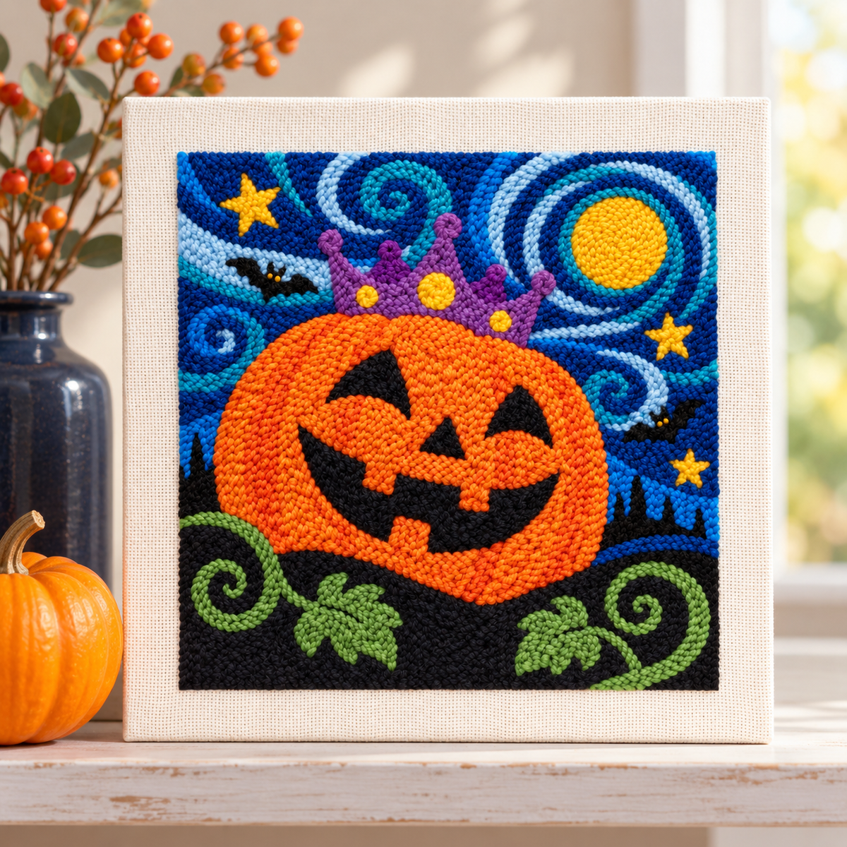 Kit punch needle Starry Pumpkin