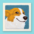 Kit punch needle Happy Corgi