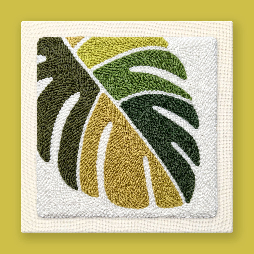 Kit punch needle Monstera Magic